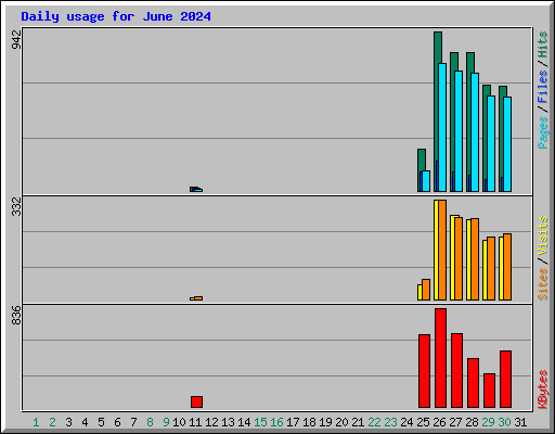 Daily usage for June 2024