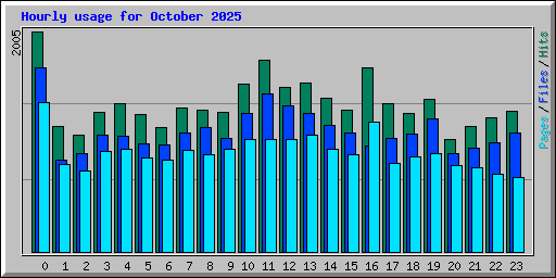 Hourly usage for October 2025